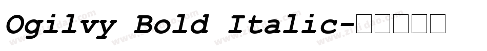 Ogilvy Bold Italic字体转换